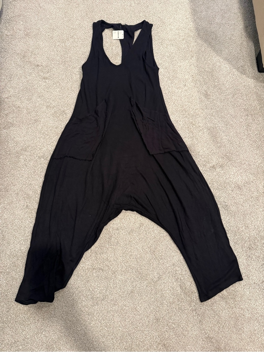 FP Movement by Free People Black Sleeveless Harem Jumpsuit
